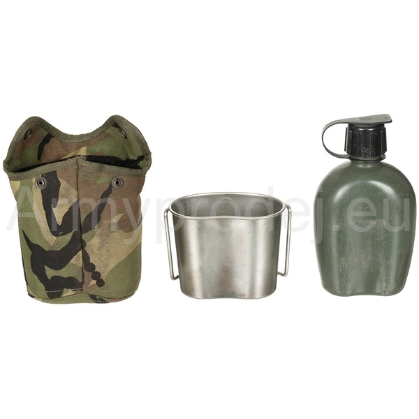Polní lahev - vojenská čutora + pítko 