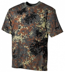 Bavlněné maskáčové triko flecktarn