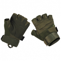 Taktické rukavice bezprsté zelené