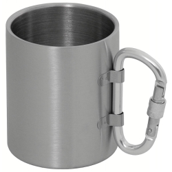 Hrnek z nerezové oceli s karabinkou 300 ml
