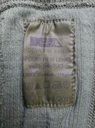 Spodky se sníženou hořlavostí FR 2009 lehké AČR