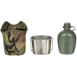 Polní lahev - vojenská čutora + pítko 