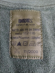 Nátělník se sníženou hořlavostí FR 2009 zimní AČR