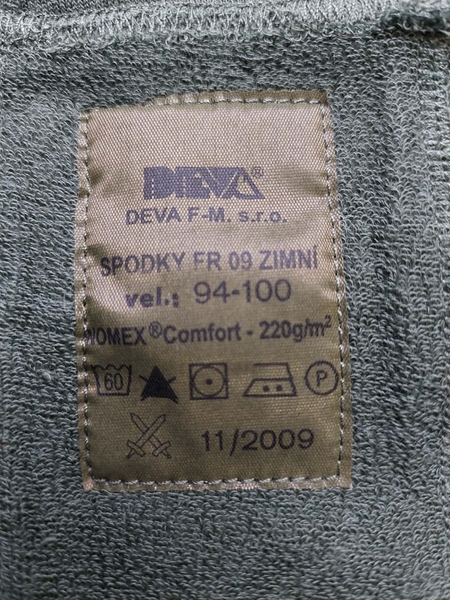 Spodky se sníženou hořlavostí FR 2009 zimní AČR 